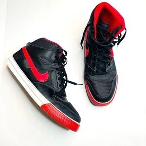 Nike Delta Force AC High Top Black Red Basketball Trainer Sneakers Men’s Size 13